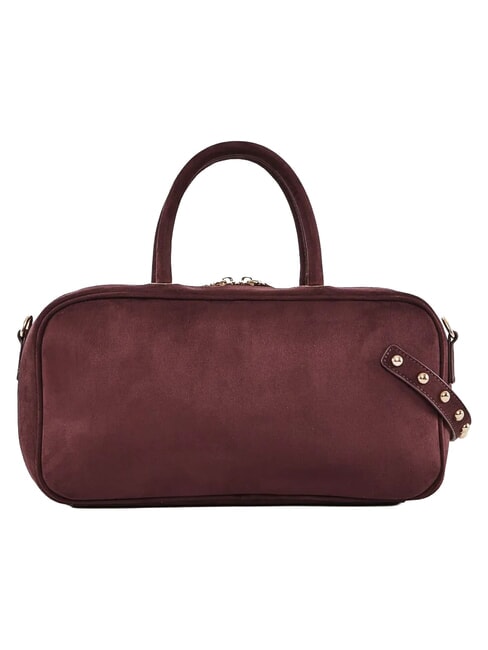 GRETA SUEDE Handbag with shoulder strap and charm burgundy - Women&rsquo;s Bags