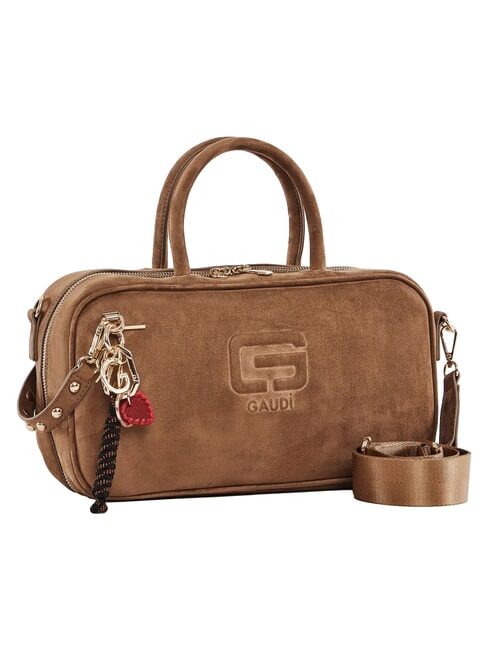 GRETA SUEDE Handbag with shoulder strap and charm sand - Women&rsquo;s Bags