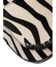 GIANNI CHIARINI HELENA ROUND Leather handbag with shoulder strap black and white zebra - Women&rsquo;s Bags - 4