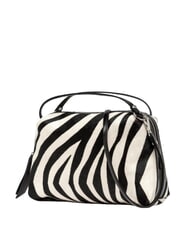 GIANNI CHIARINI ALIFA Leather shoulder bag, with shoulder strap black and white zebra - Women&rsquo;s Bags - 3