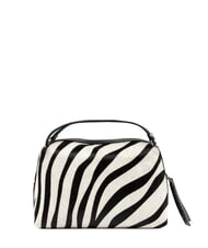 GIANNI CHIARINI ALIFA Leather shoulder bag, with shoulder strap black and white zebra - Women&rsquo;s Bags - 4