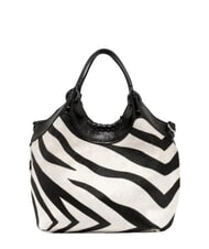 GIANNI CHIARINI ALIFA Leather shoulder bag, with shoulder strap black and white zebra - Women&rsquo;s Bags - 4