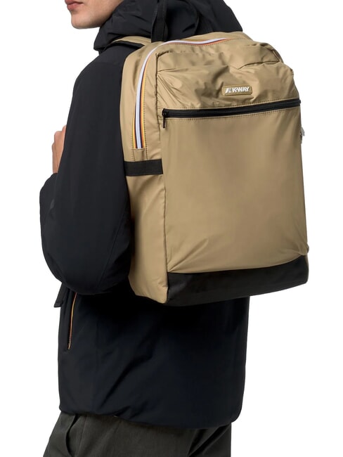 LAON Nylon backpack beige khaki - Backpacks & School and Leisure
