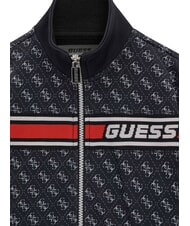 GUESS KIDS ACTIVE Full zip sweatshirt 4g aop jet black - Baby Sweatshirt - 3