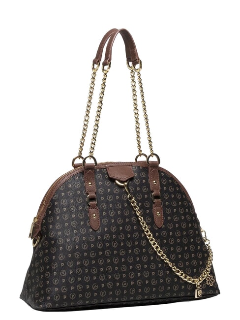 HERITAGE Dome shoulder bag with chain handles black brown - Women&rsquo;s Bags