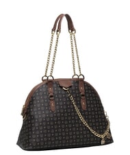 POLLINI HERITAGE Dome shoulder bag with chain handles black brown - Women&rsquo;s Bags - 3