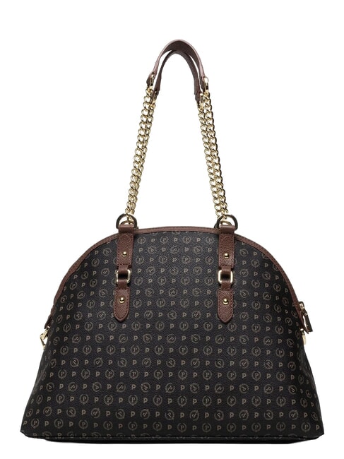 HERITAGE Dome shoulder bag with chain handles black brown - Women&rsquo;s Bags