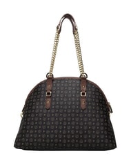 POLLINI HERITAGE Dome shoulder bag with chain handles black brown - Women&rsquo;s Bags - 5