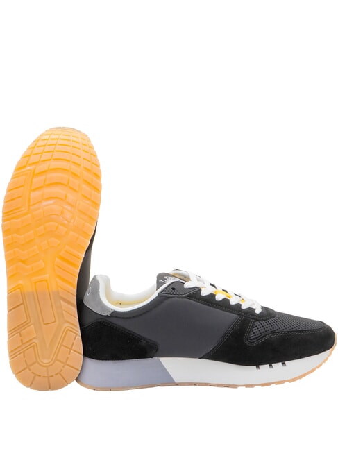 JAKE Mixed leather sneakers BLK - Men&rsquo;s shoes