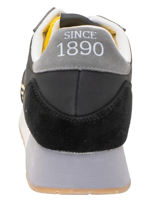 JAKE Mixed leather sneakers BLK - Men&rsquo;s shoes