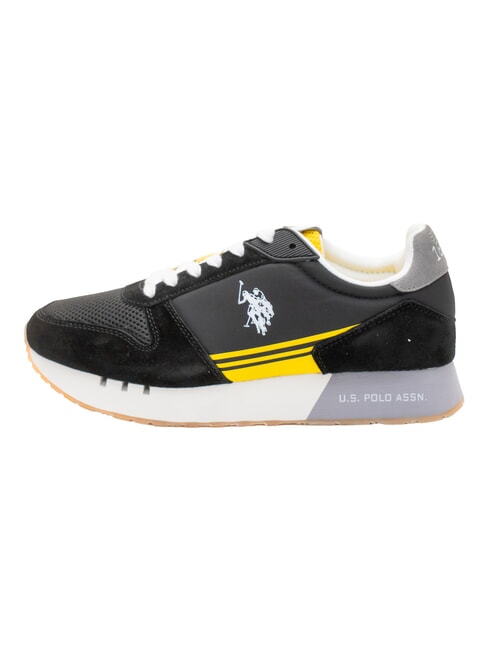 JAKE Mixed leather sneakers BLK - Men&rsquo;s shoes
