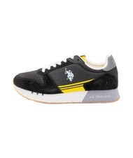 U.S. POLO ASSN. JAKE Mixed leather sneakers BLK - Men&rsquo;s shoes - 5