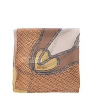 LIUJO LOGO Printed scarf natural - Scarves - 4