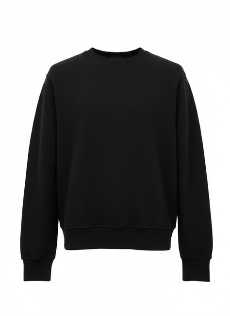 JERSEY Cotton sweatshirt black - Sweatshirts