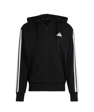 ADIDAS 3 STRIPES Full zip sweatshirt with hood black - Sweatshirts - 3