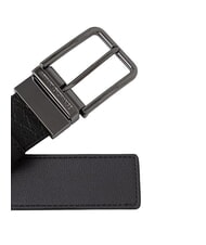 ARMANI EXCHANGE A|X LOGO ALL OVER Reversible belt black/forged iron - Belts - 3