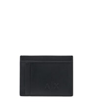 ARMANI EXCHANGE BARCELONA Flat leather card holder - Men&rsquo;s Wallets