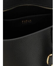 FURLA AVA Medium leather shopping bag black+black int - Women&rsquo;s Bags - 3