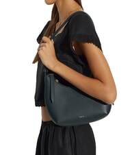FURLA GOCCIA Hammered leather shoulder bag dark forest - Women&rsquo;s Bags - 2