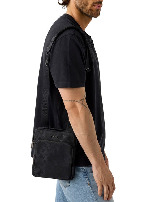 BOSTON Flat bag dark black - Over-the-shoulder Bags for Men
