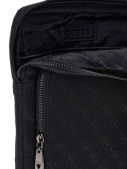 BOSTON Flat bag dark black - Over-the-shoulder Bags for Men