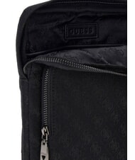 GUESS BOSTON Flat bag dark black - Over-the-shoulder Bags for Men - 4