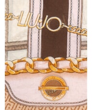LIUJO LOGO Printed scarf camel - Scarves - 3