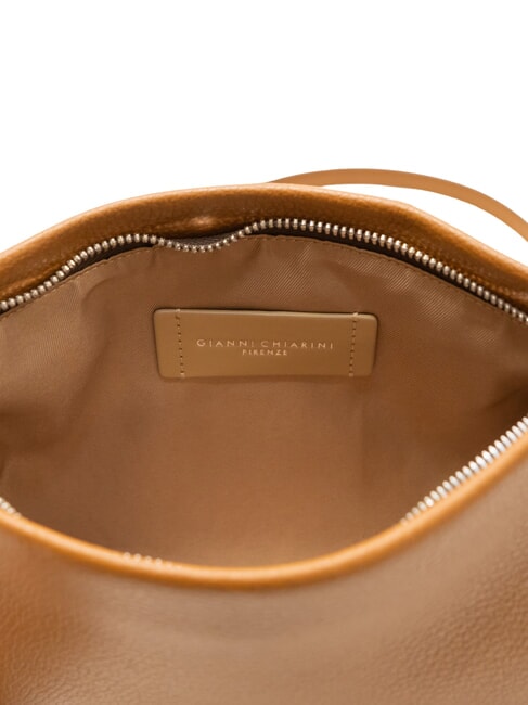 HERMY Leather clutch bag with shoulder strap walnuts - Women&rsquo;s Bags