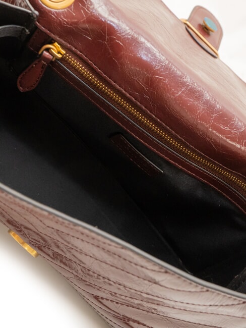 LOVE ONE LIGHT Medium quilted leather bag deep brown-antique gold - Women&rsquo;s Bags