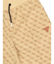 GUESS KIDS ACTIVE Sweatpants 4g aop beige white - Children's trousers - 3