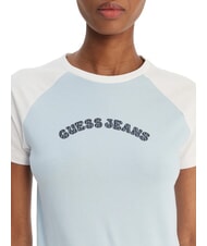GUESS JEANS RAGLAN Cotton T-Shirt fog blue - T-shirt - 3