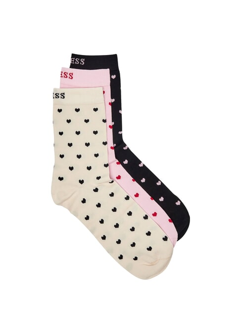 HEART 3-pack of socks coral black tulip he - Unisex Socks