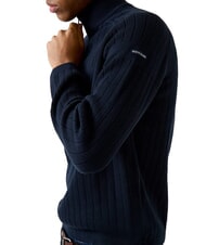 GUESS JEANS ZIP Cotton sweater daring ocean - Men's Sweaters - 3