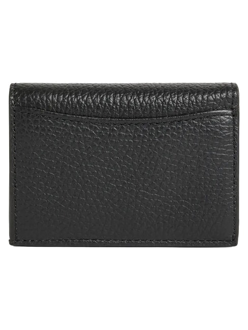 METALLIC SOFT Compact leather wallet Black - Women&rsquo;s Wallets