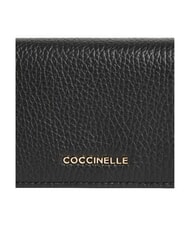 COCCINELLE METALLIC SOFT Compact leather wallet Black - Women&rsquo;s Wallets - 4