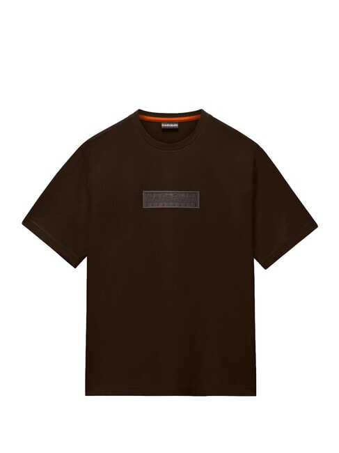 S-BOX LOGO SS 1 Cotton T-Shirt dark brown - T-shirt