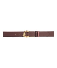 COCCINELLE C-ME BICOLOR  Reversible leather belt berry/wint.rose - Belts - 3