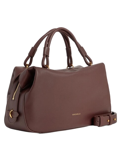 LIZZIE Handbag with shoulder strap, in leather berry - Women&rsquo;s Bags