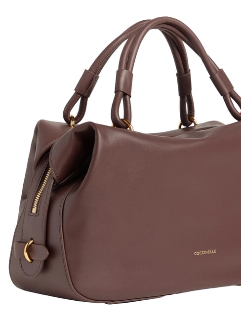 LIZZIE Handbag with shoulder strap, in leather berry - Women&rsquo;s Bags