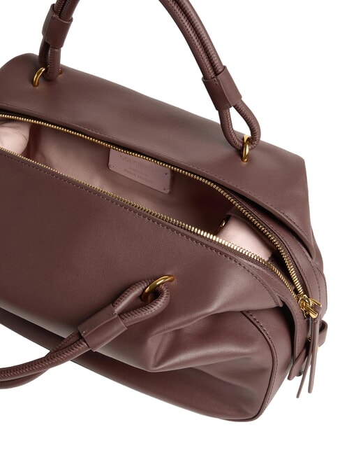LIZZIE Handbag with shoulder strap, in leather berry - Women&rsquo;s Bags