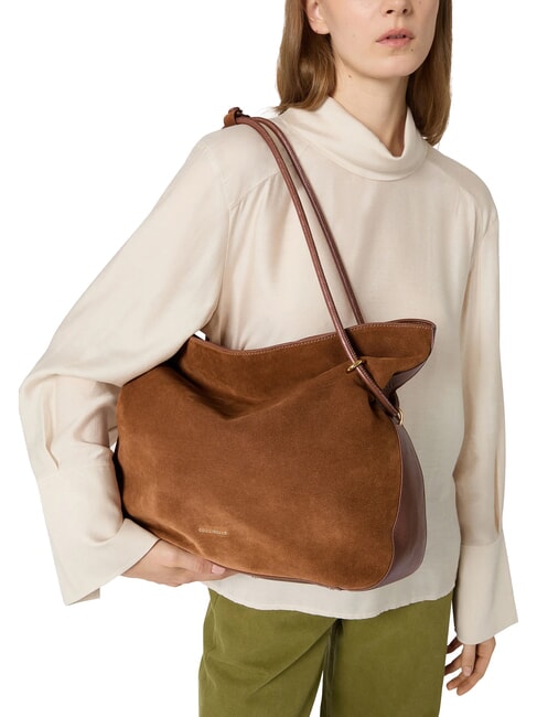 LIZZIE SUED.BIM Suede shoulder bag cognac - Women&rsquo;s Bags