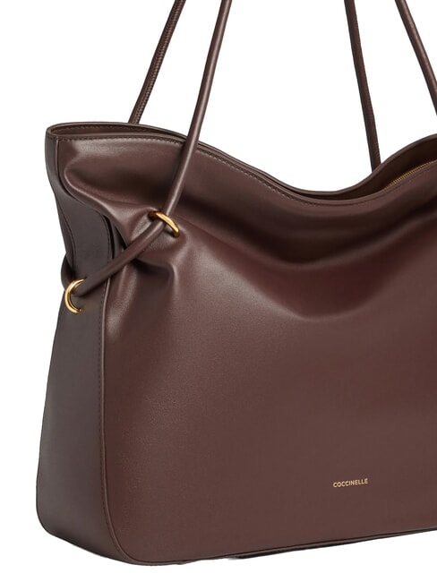 LIZZIE Leather shoulder shopping bag berry - Women&rsquo;s Bags