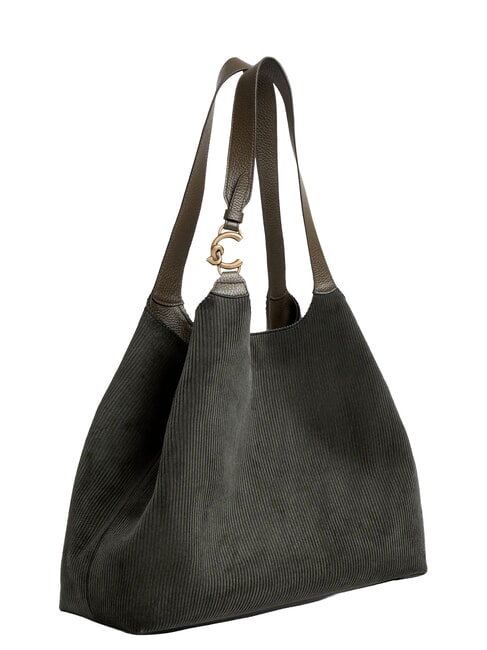 C-EASY CORDURO Leather shoulder shopping bag mud - Women&rsquo;s Bags