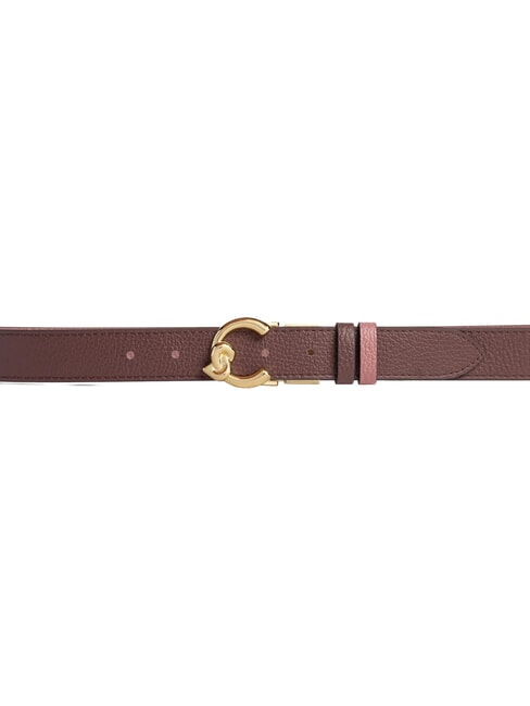 C-ME BICOLOR  Reversible leather belt berry/wint.rose - Belts