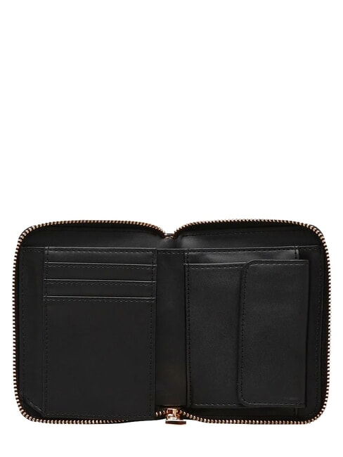 EMBOSSED QUILTED Compact, zip-around wallet Black - Women&rsquo;s Wallets