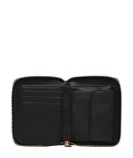 LOVE MOSCHINO EMBOSSED QUILTED Compact, zip-around wallet Black - Women&rsquo;s Wallets - 3