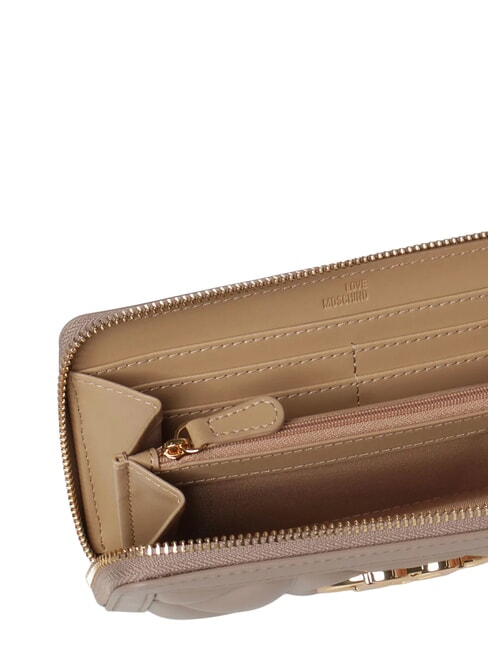 EMBOSSED QUILTED Large zip-around wallet sand - Women&rsquo;s Wallets