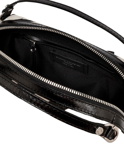 ALIFA Leather shoulder bag, with shoulder strap black and white zebra - Women&rsquo;s Bags