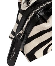 GIANNI CHIARINI ALIFA Leather shoulder bag, with shoulder strap black and white zebra - Women&rsquo;s Bags - 6