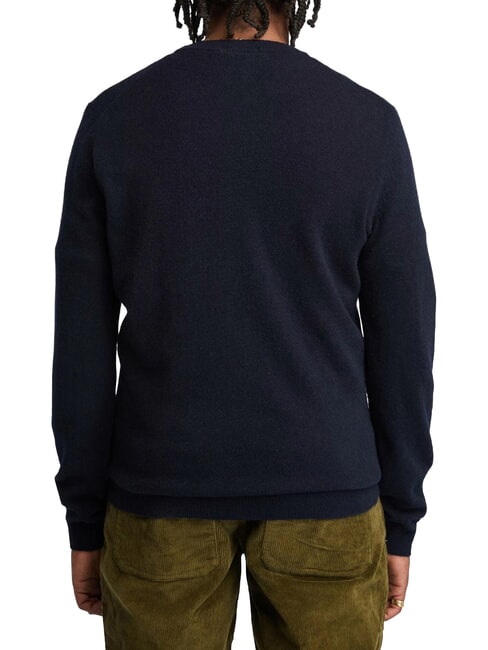 MERINO Crewneck sweater in wool blend dark sapphire/dark denim - Men's Sweaters